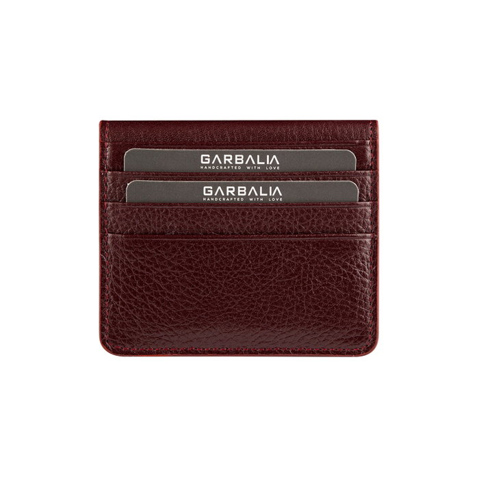 Argenta Cartera Hombre Piel Auténtica Rojo Clarete 10.5x8x2 cm Zoozie Bags